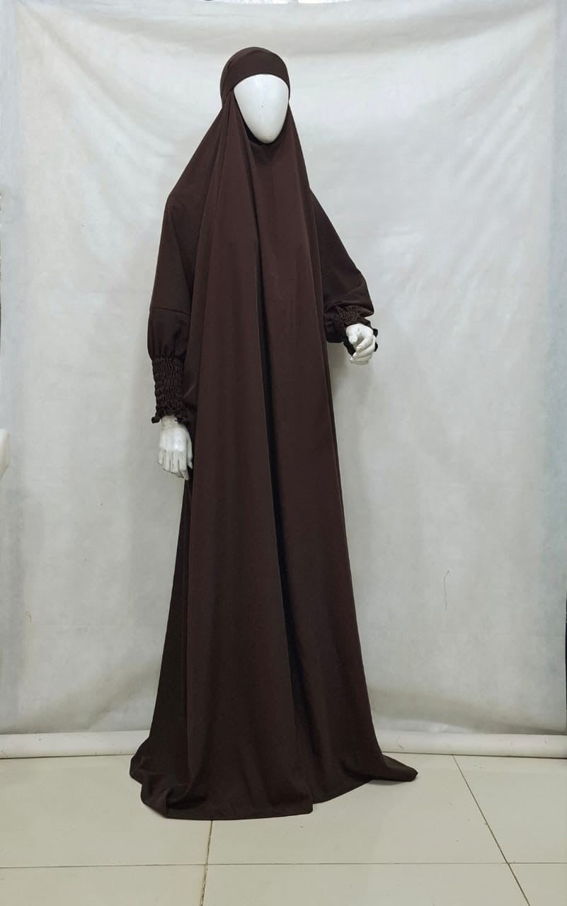 French Jilbab – Wool Peach (Dual Georgette Soft Fabric)