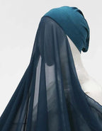 Georgette Hijab with Attached Cap