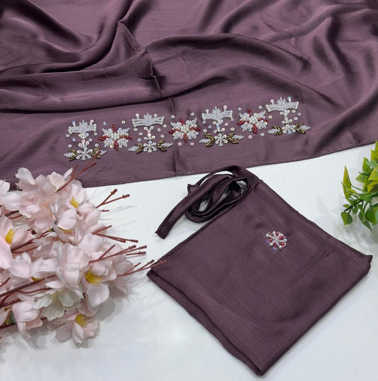 Niqab & Scarf Set – Cut Dana Hand Work