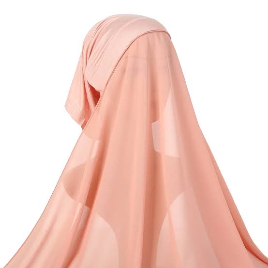 Georgette Hijab with Attached Cap