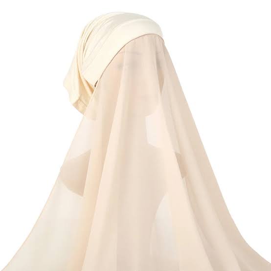 Georgette Hijab with Attached Cap
