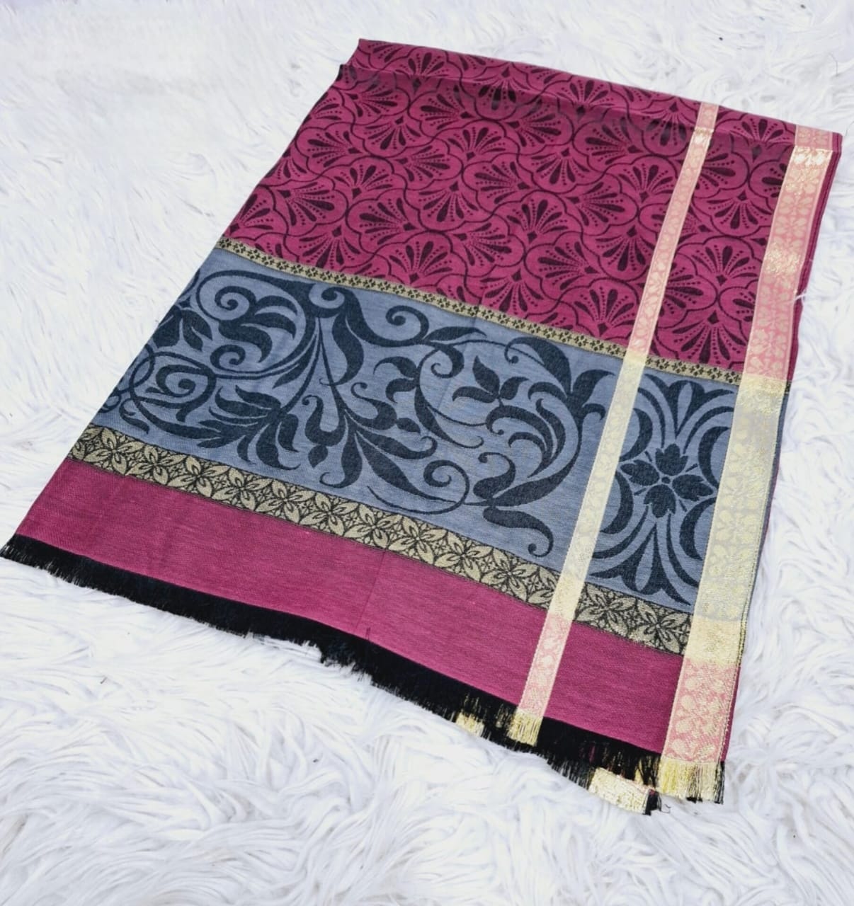 Jacquard Silk Scarf