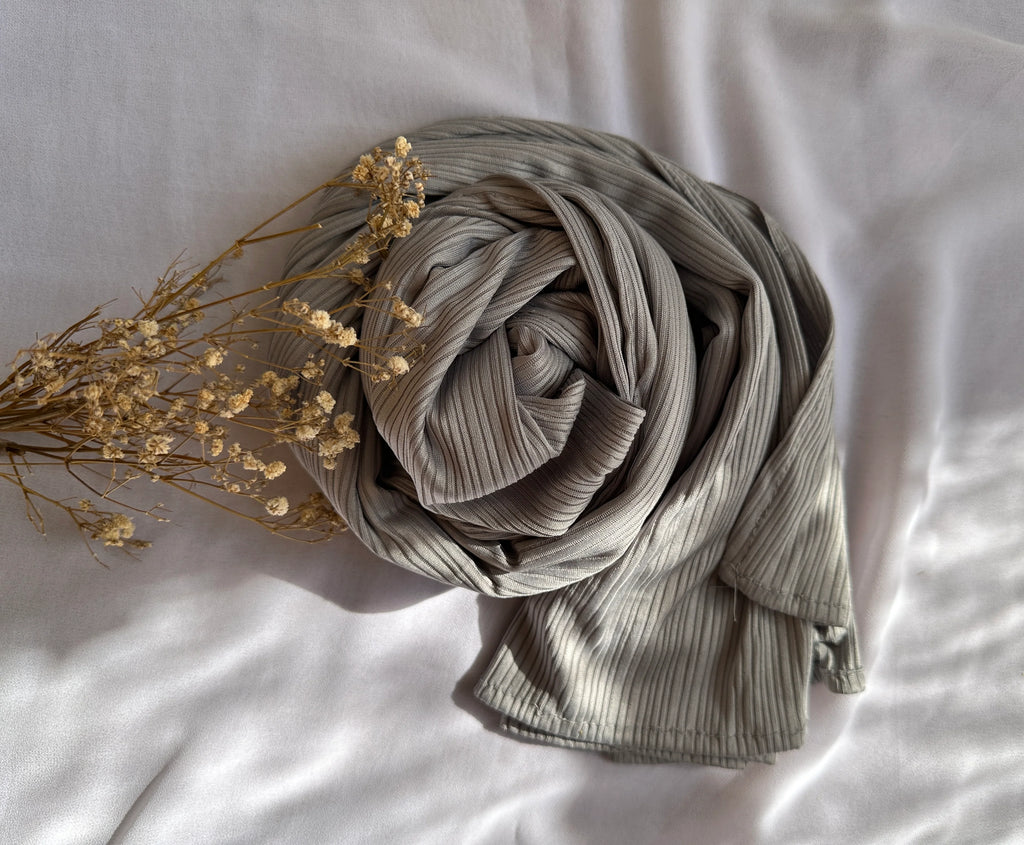 Cotton Lycra Jersey Grid Scarf