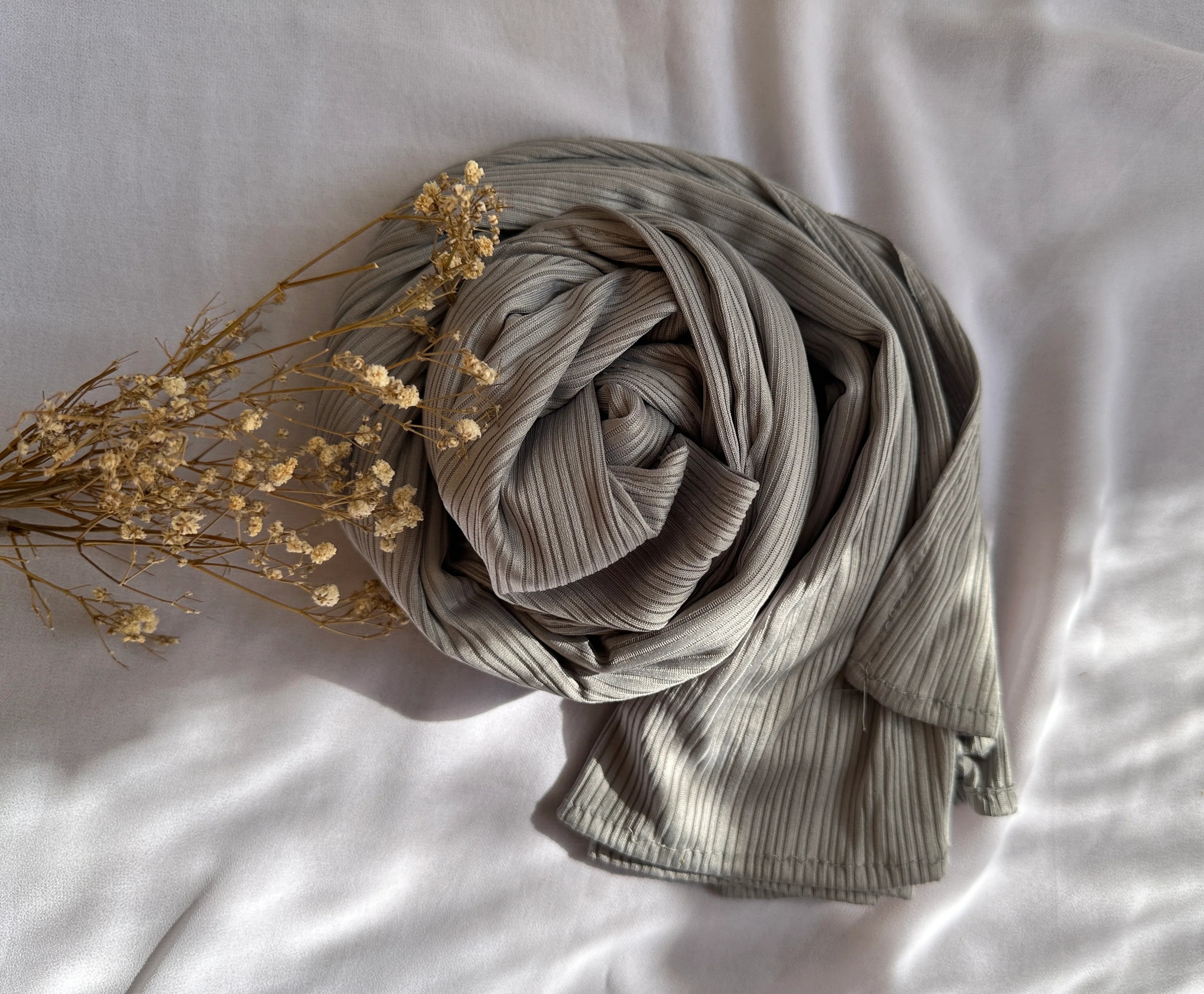 Cotton Lycra Jersey Grid Scarf