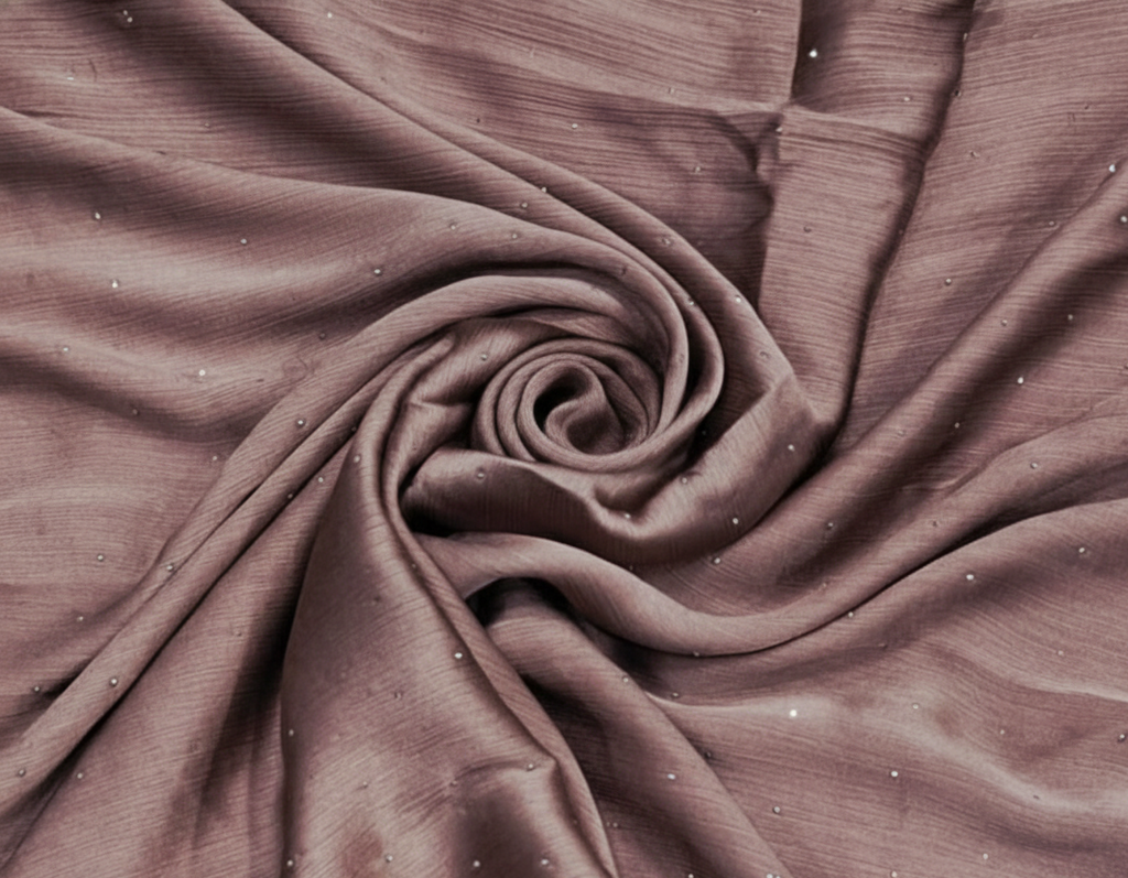 Diamond Stone Crinkle Silk Scarf