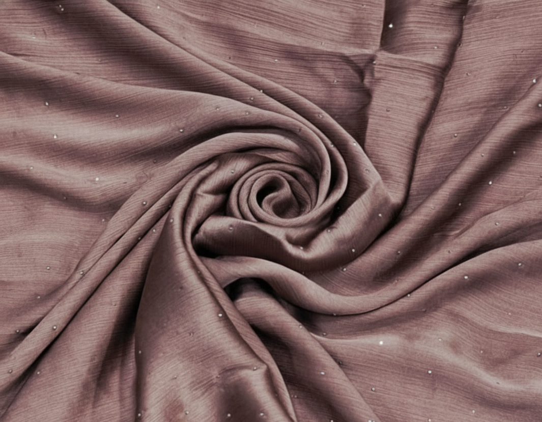 Diamond Stone Crinkle Silk Scarf