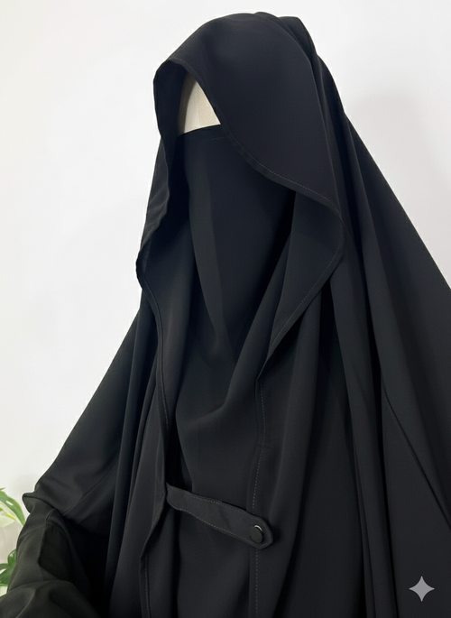Black Saudi Jilbab