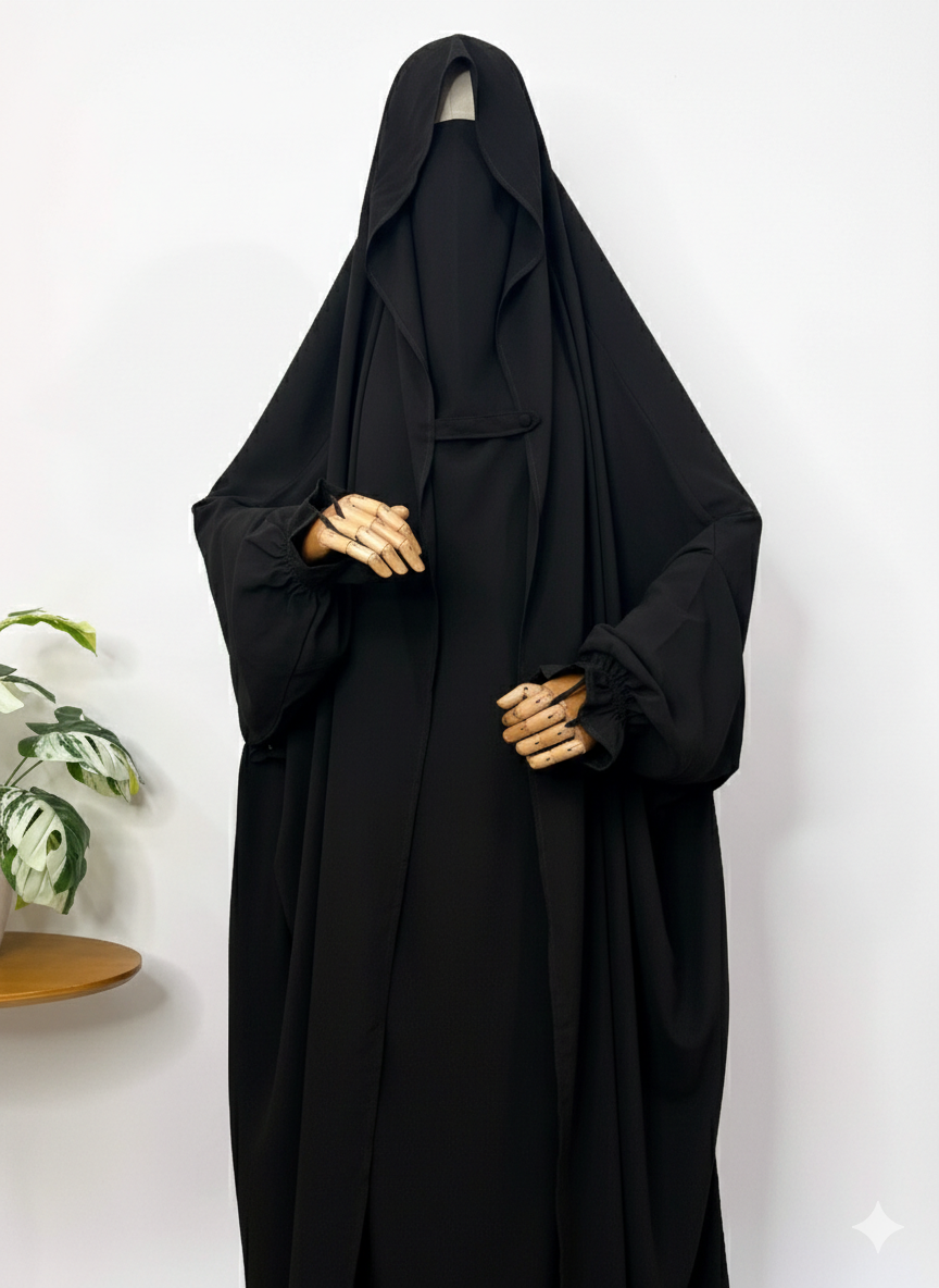 Black Saudi Jilbab