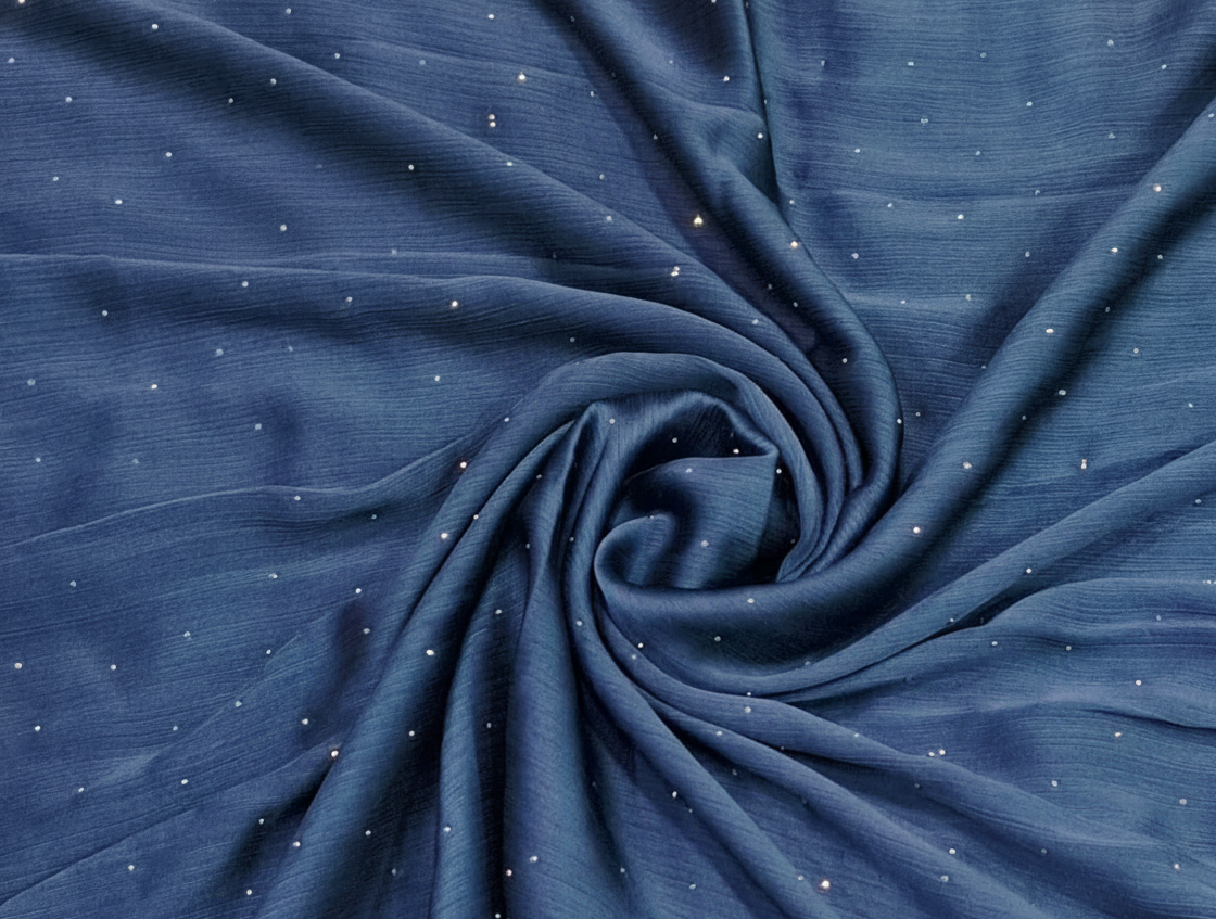 Diamond Stone Crinkle Silk Scarf