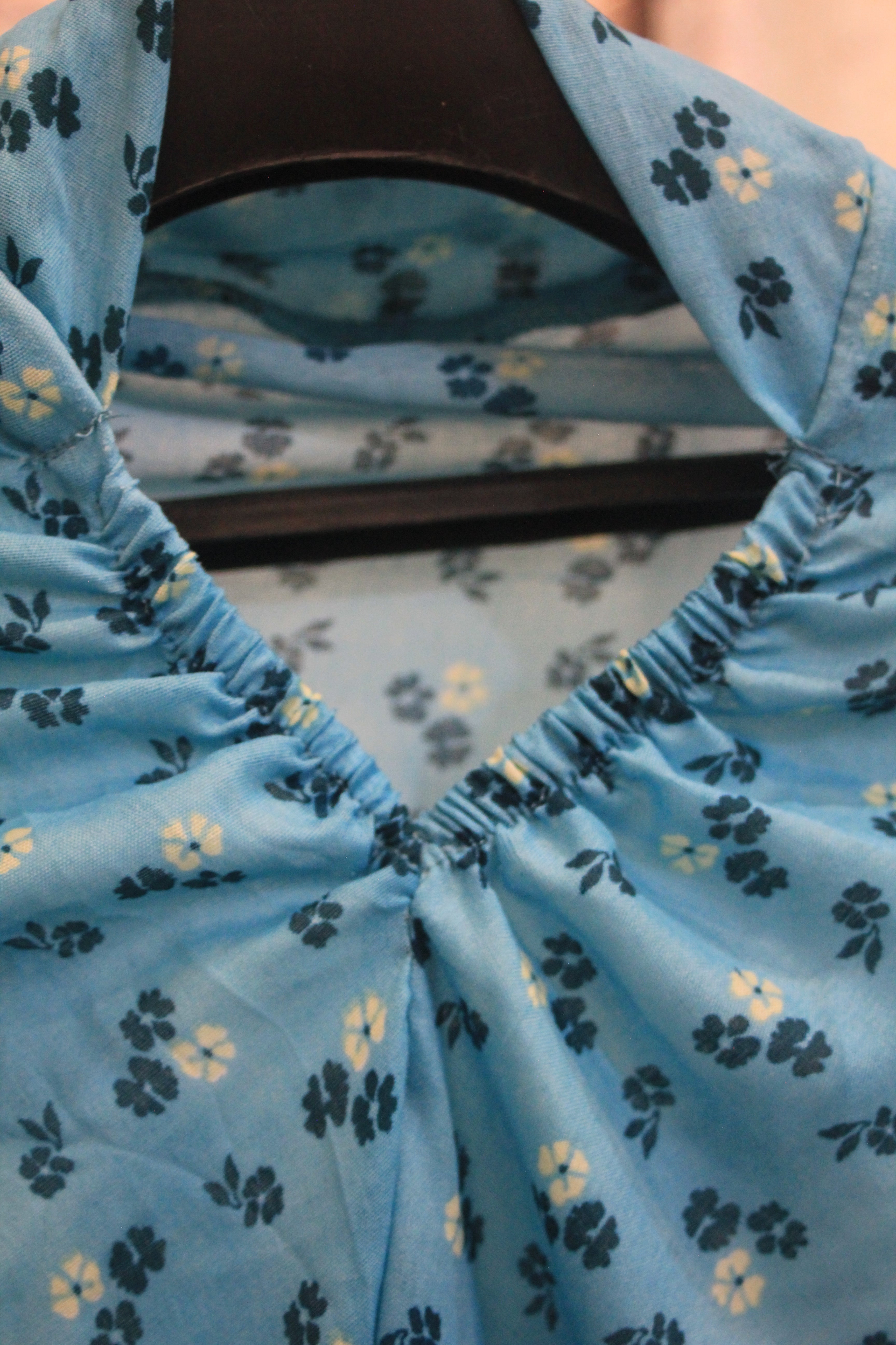 Sky Blue Printed Namaz Chaddar