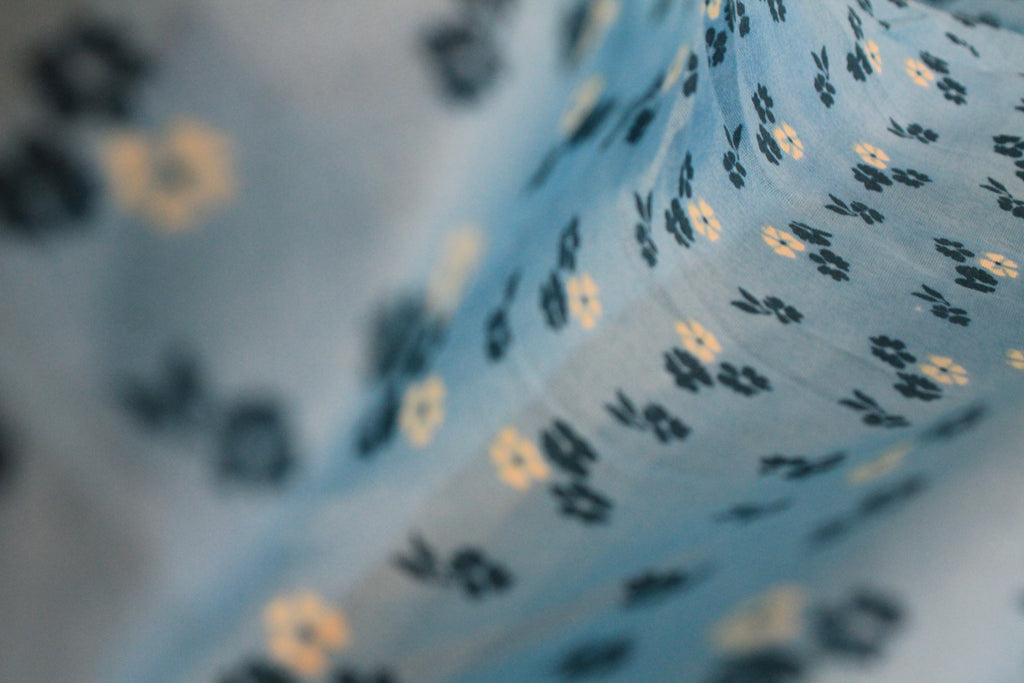 Sky Blue Printed Namaz Chaddar