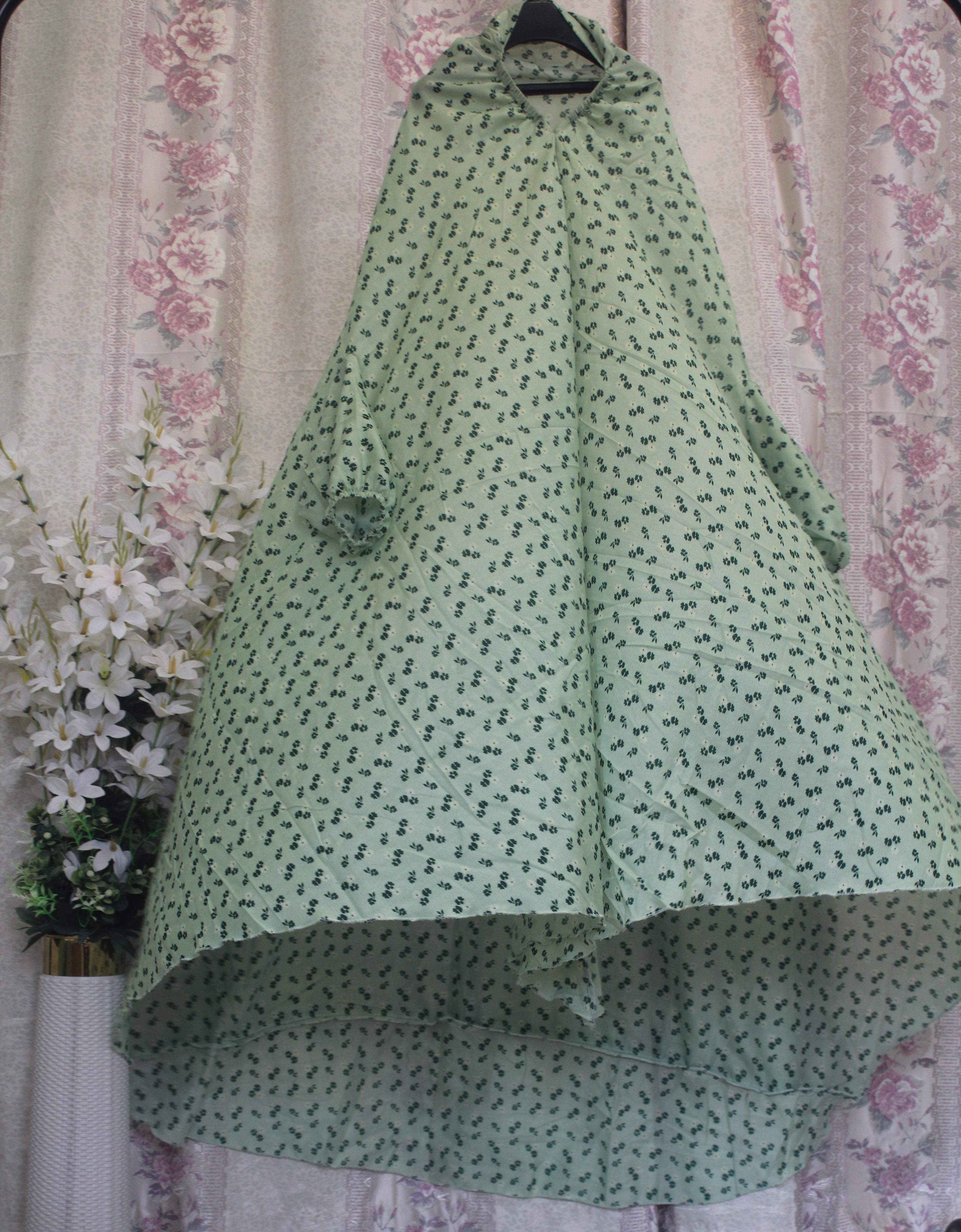 Green Printed Namaz Chaddar