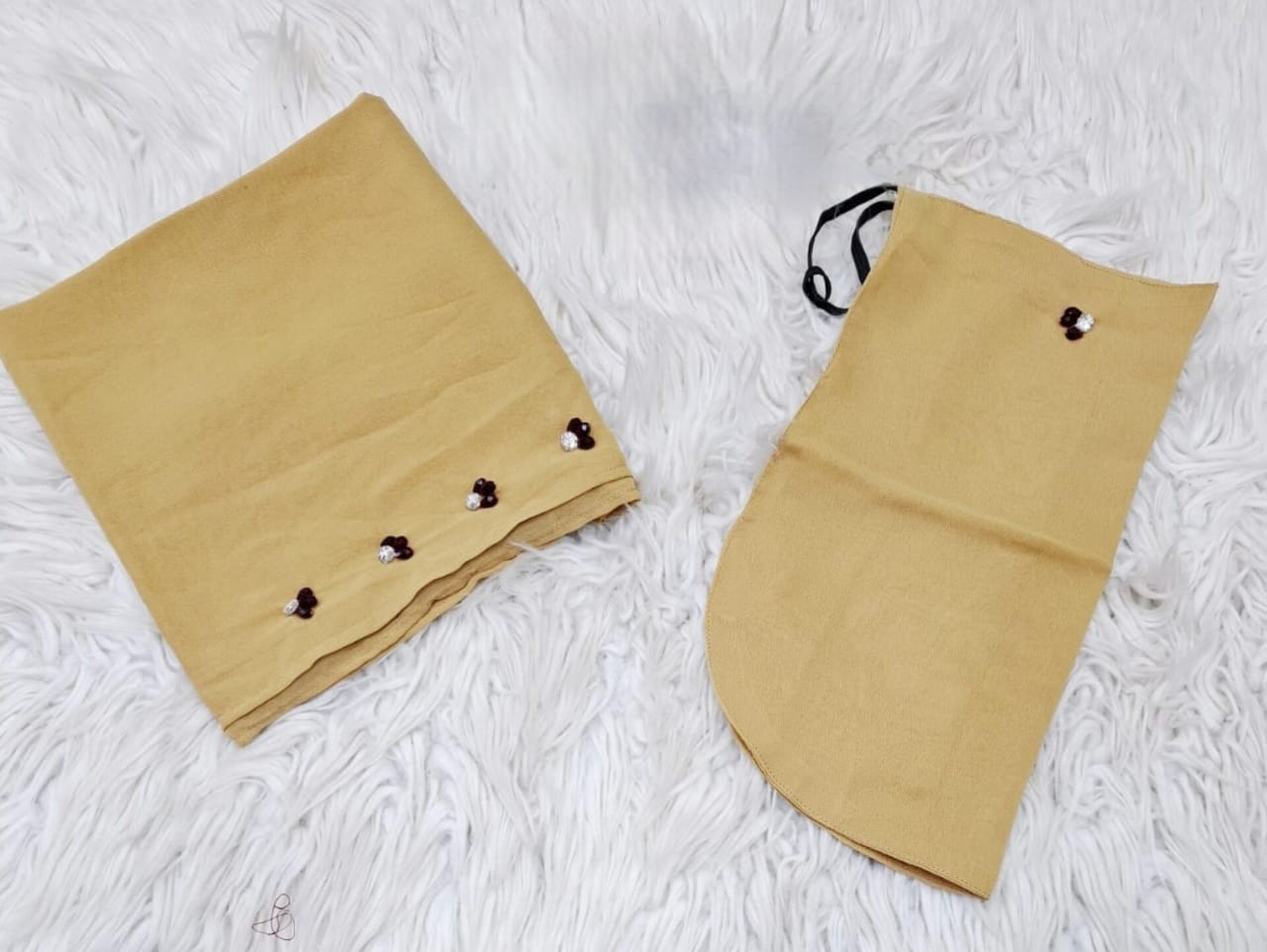 Hand Work Niqab Scarf Set