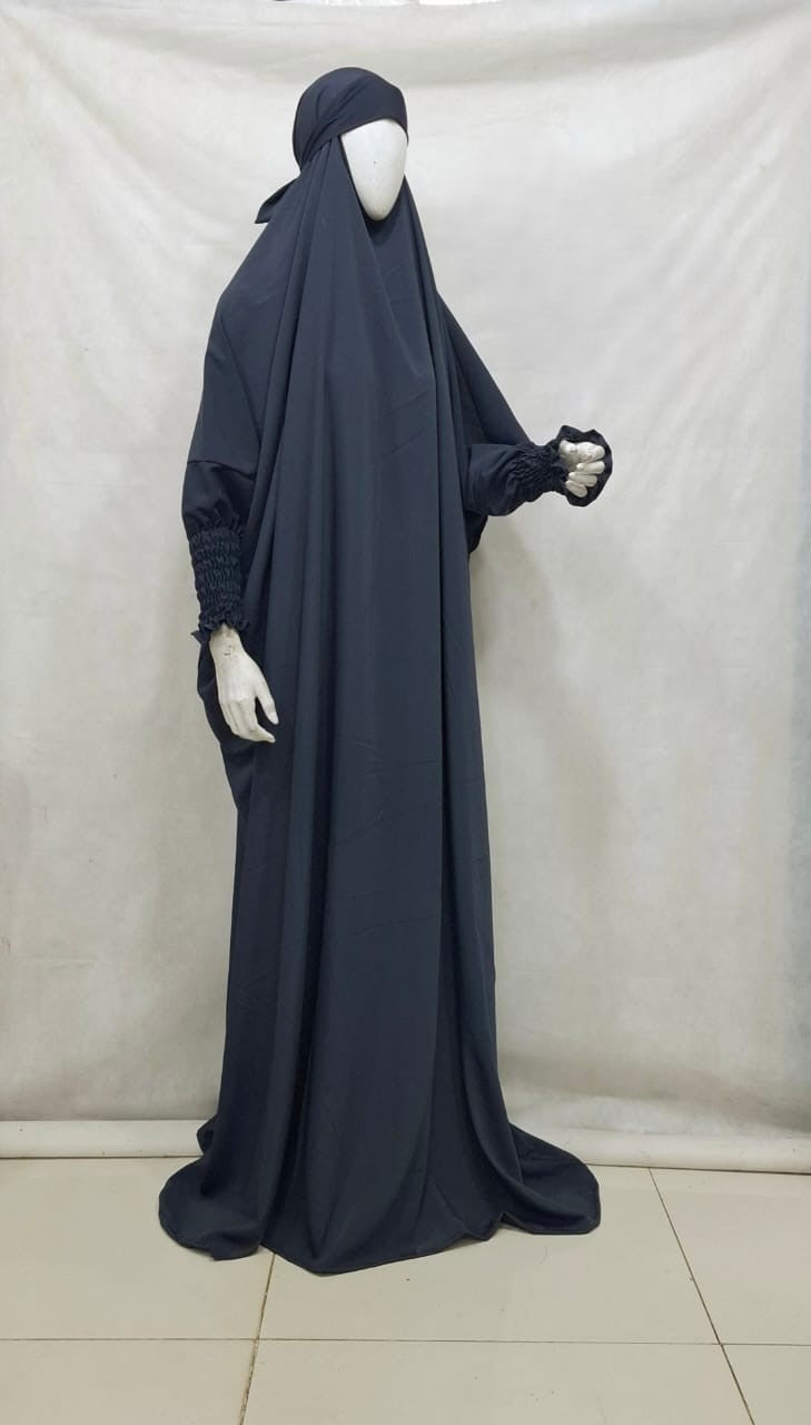 French Jilbab – Wool Peach (Dual Georgette Soft Fabric)