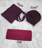 Georgette Hijab, Niqab, Cap set