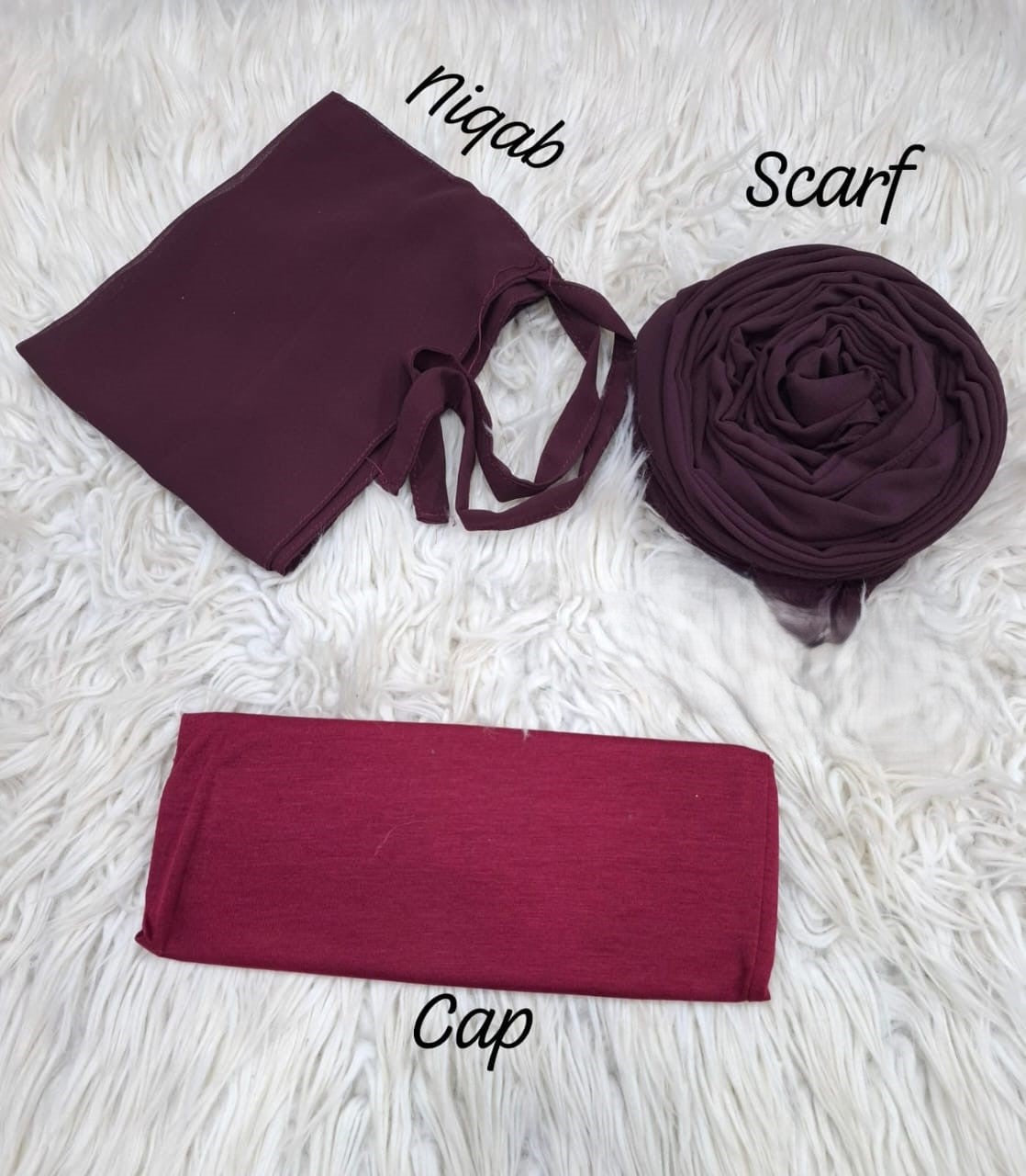 Georgette Hijab, Niqab, Cap set