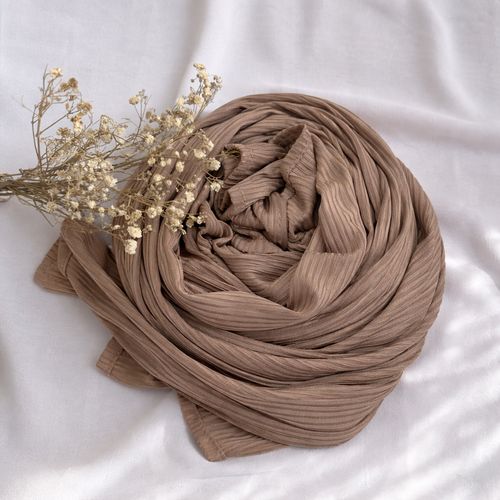 Cotton Lycra Jersey Grid Scarf