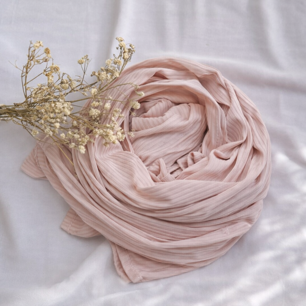 Cotton Lycra Jersey Grid Scarf