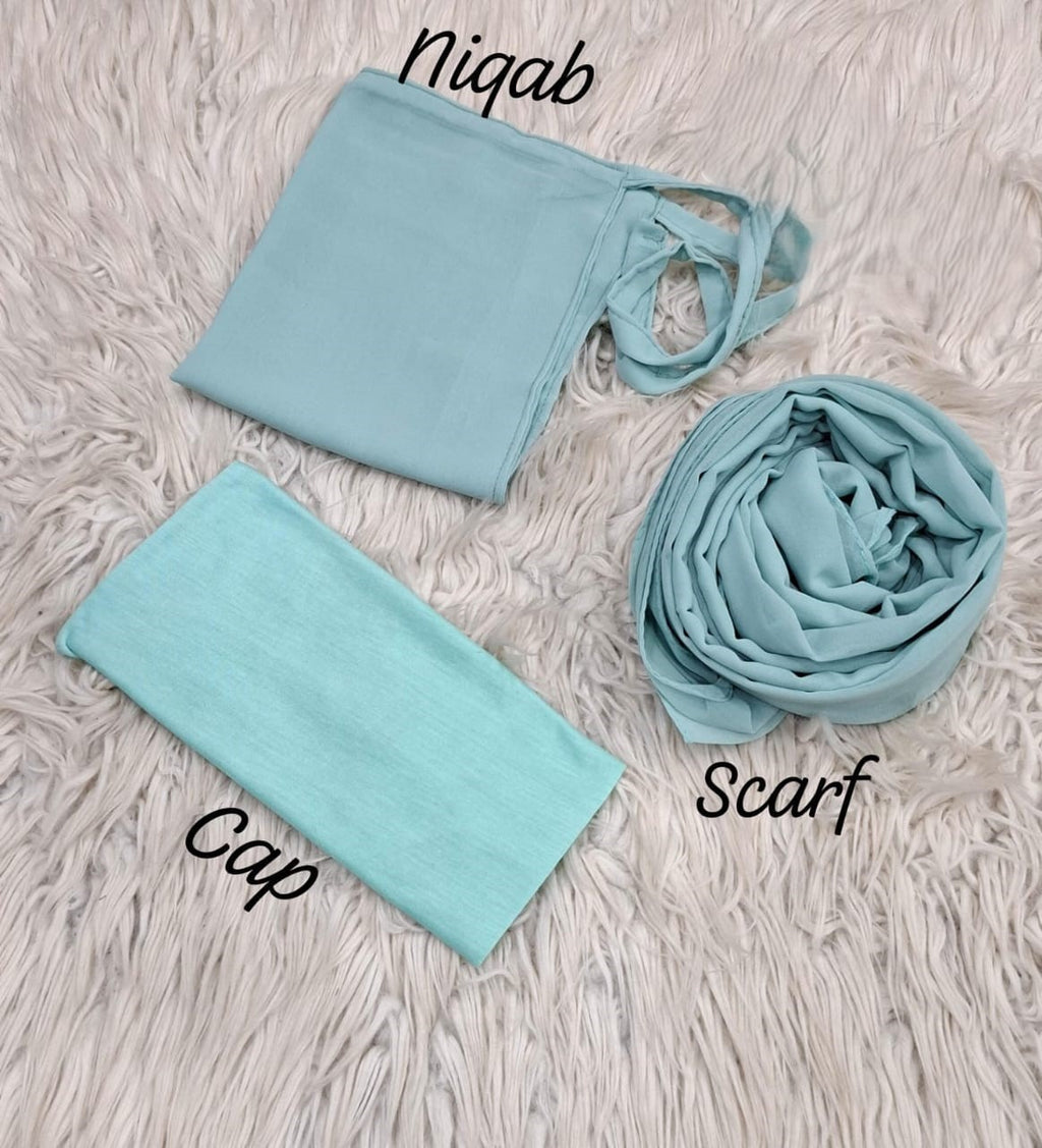 Georgette Hijab, Niqab, Cap set