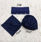 Georgette Hijab, Niqab, Cap set