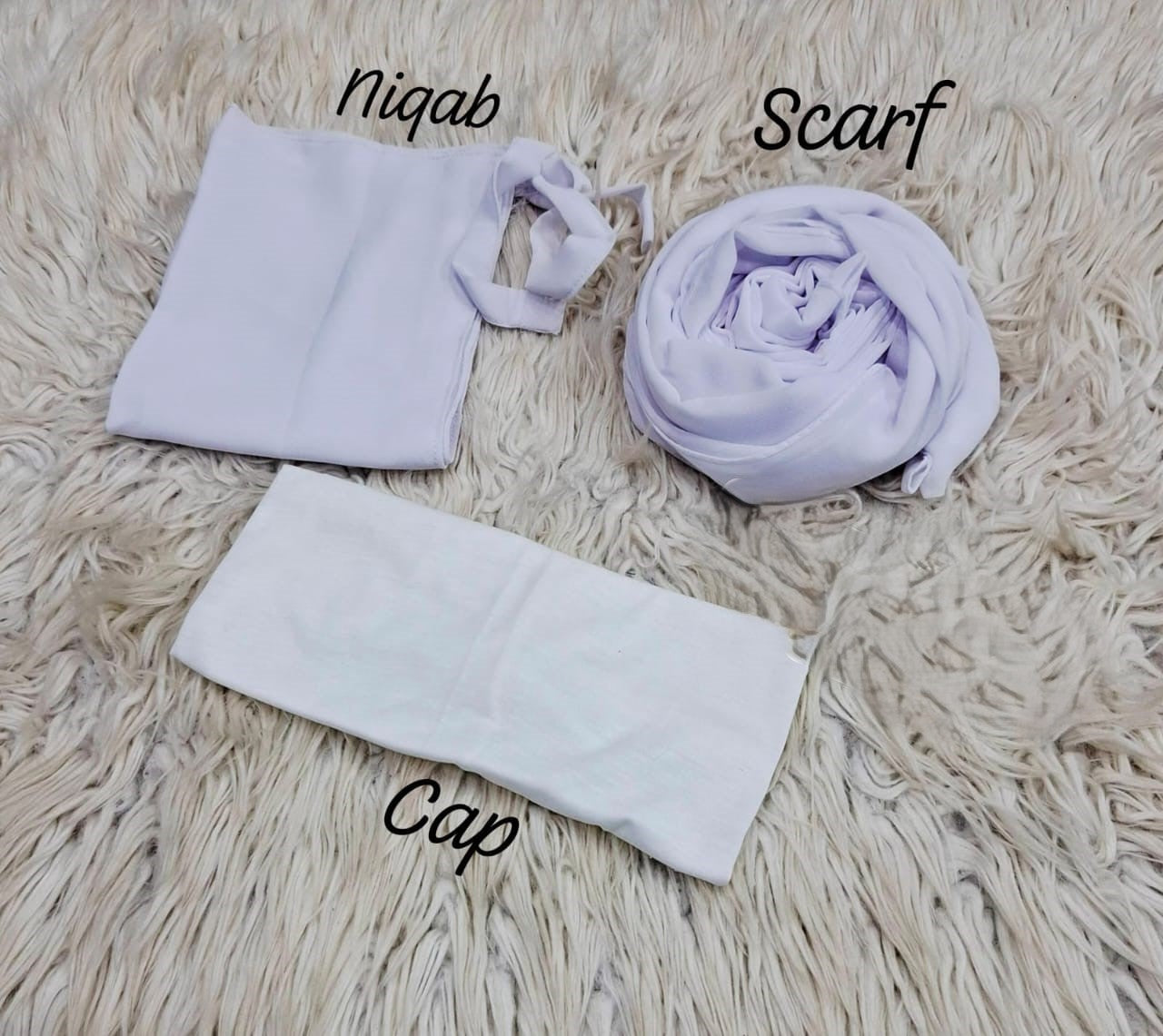Georgette Hijab, Niqab, Cap set