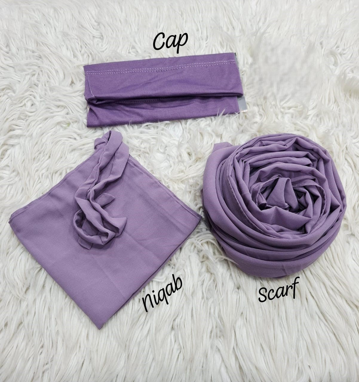 Georgette Hijab, Niqab, Cap set