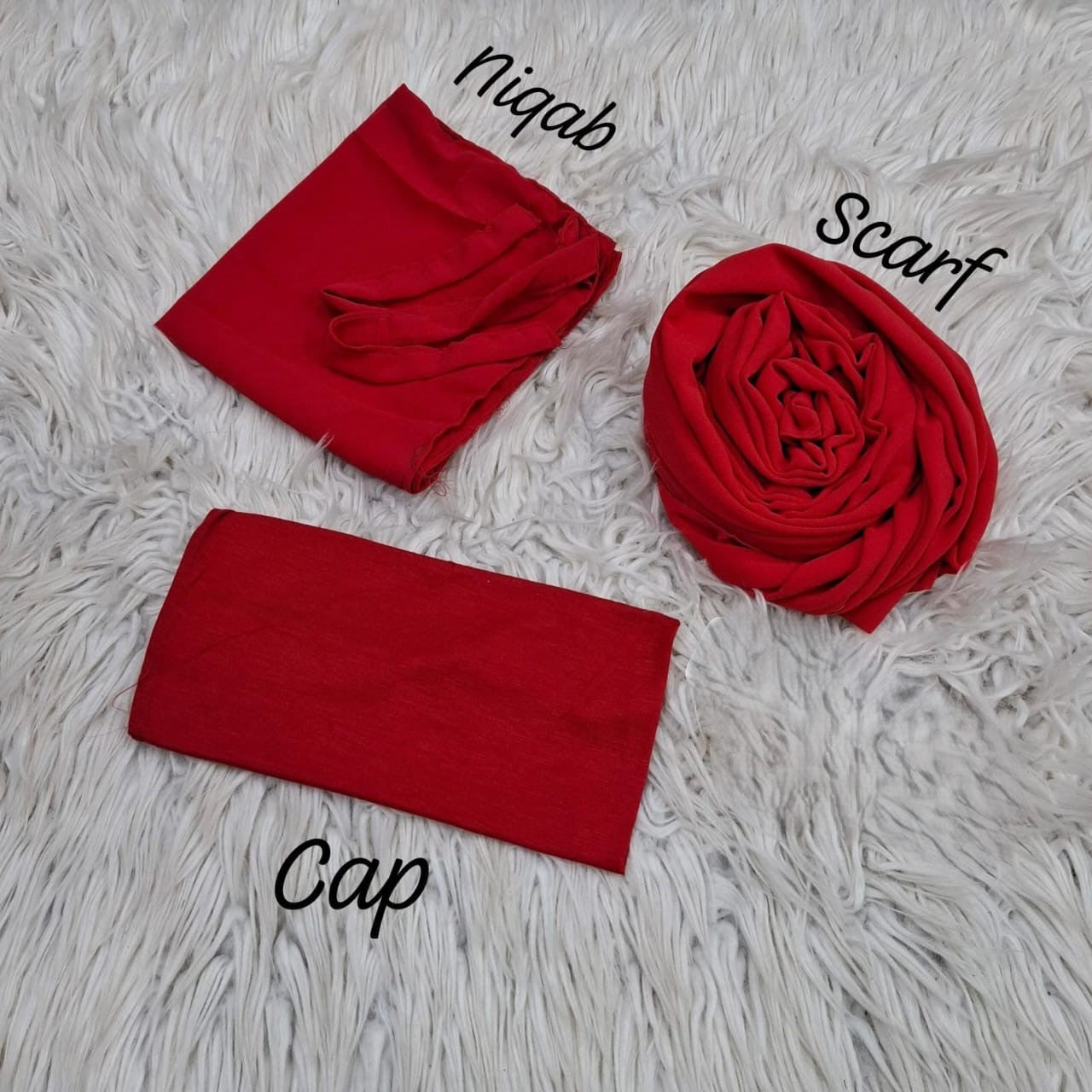 Georgette Hijab, Niqab, Cap set