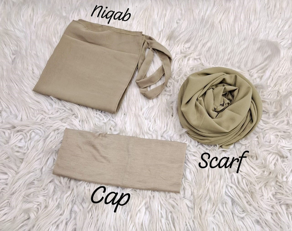 Georgette Hijab, Niqab, Cap set