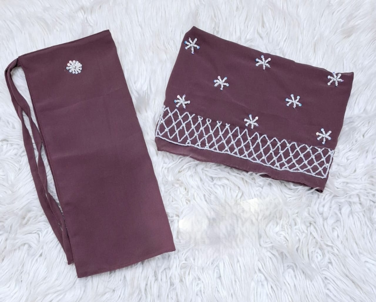 Niqab & Scarf Set – Cut Dana Hand Work