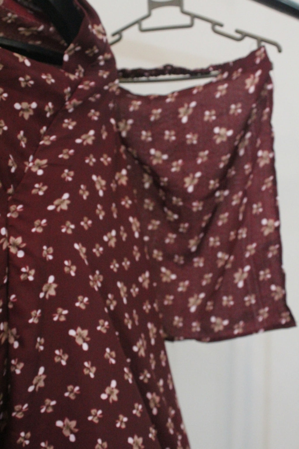 Maroon Printed Namaz Chaddar