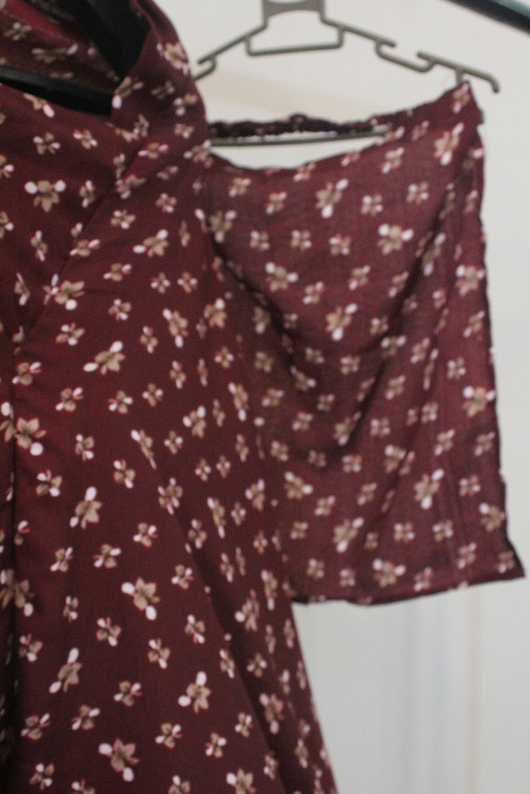 Maroon Printed Namaz Chaddar