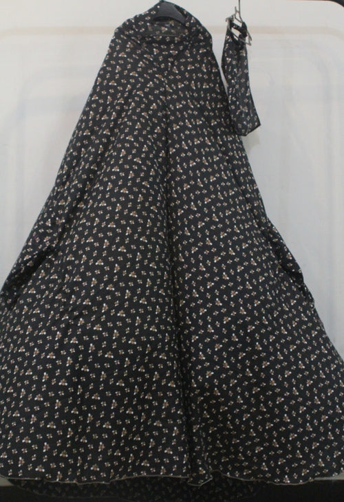 Black Printed Namaz Chaddar