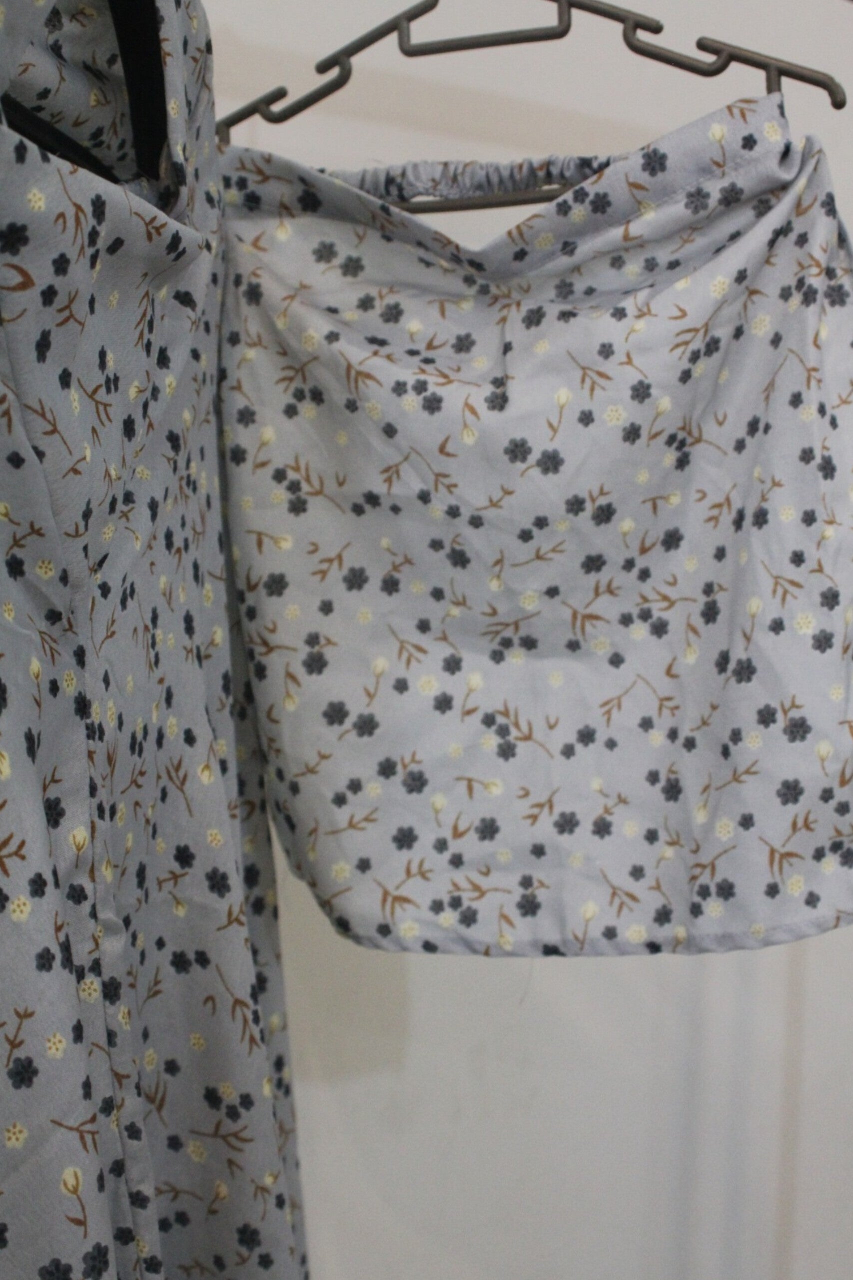 Grey Printed Namaz Chaddar