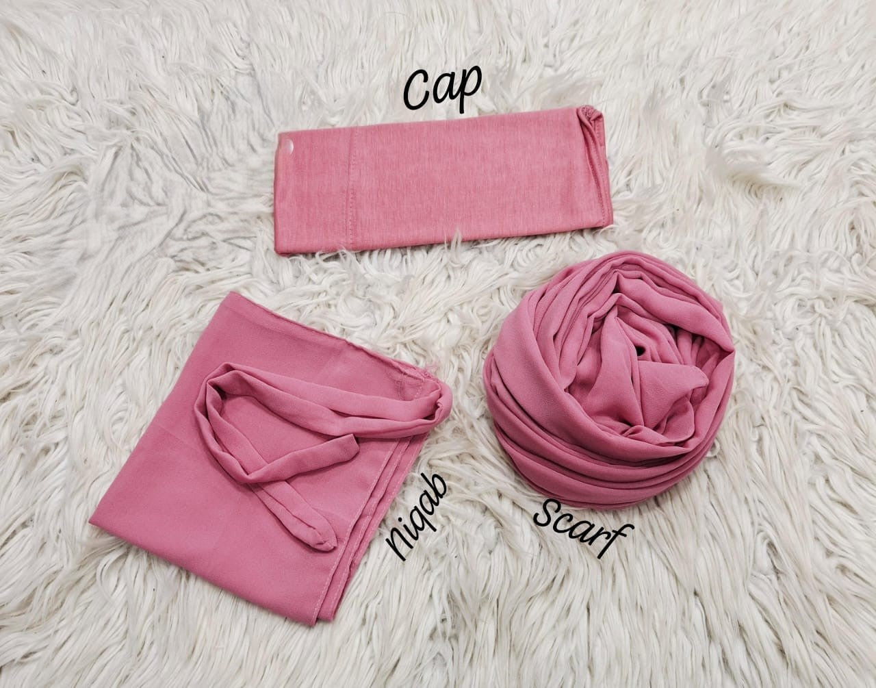 Georgette Hijab, Niqab, Cap set