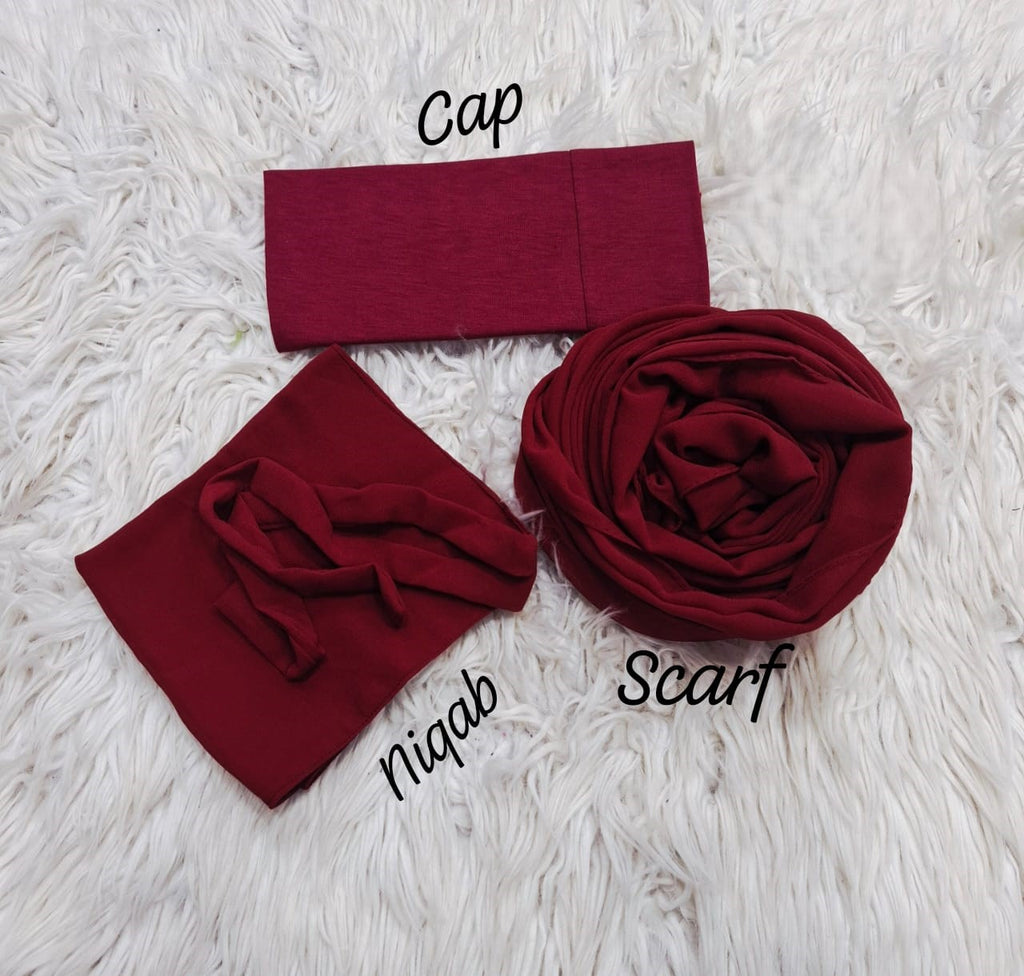 Georgette Hijab, Niqab, Cap set