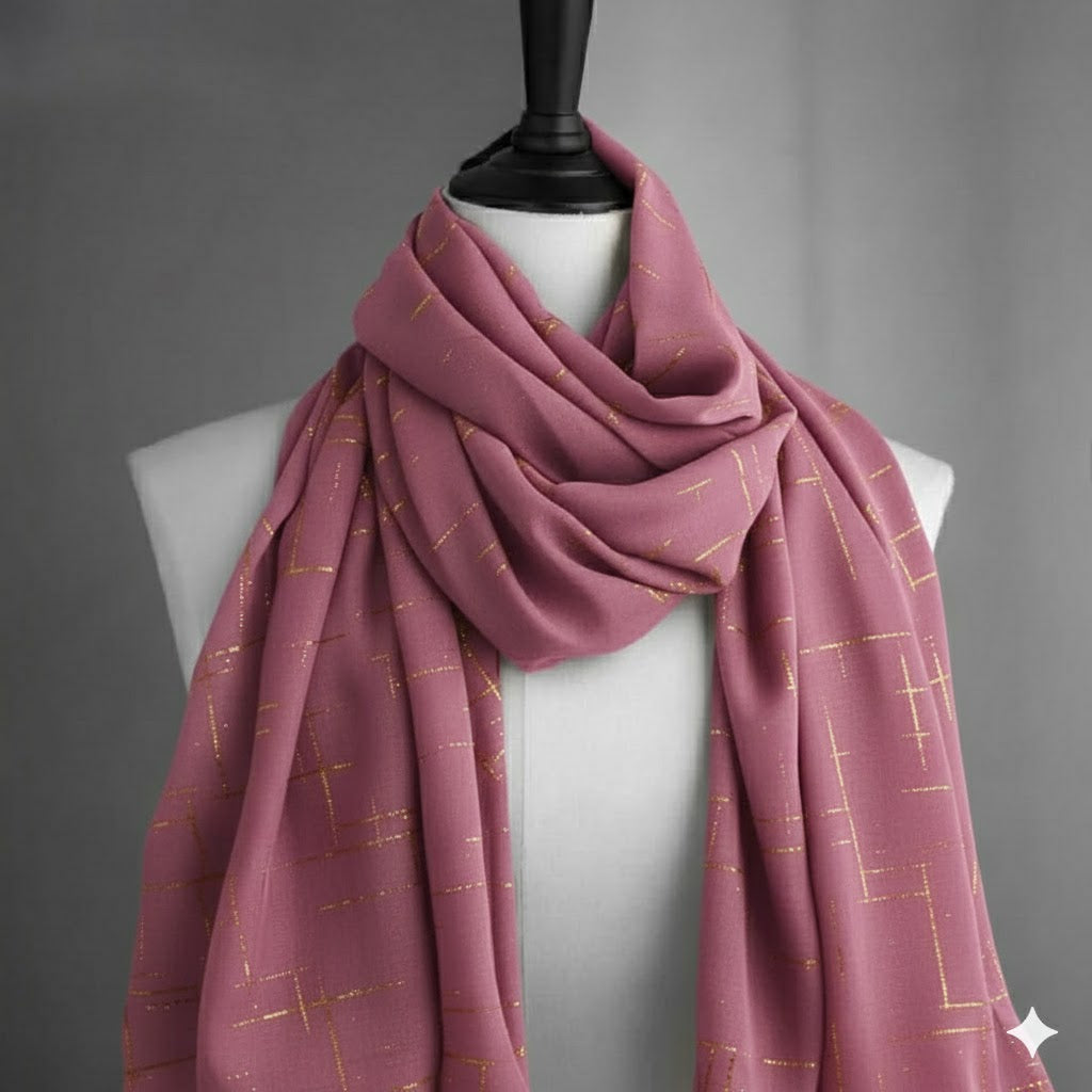 Georgette Foil Hijab