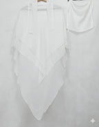 3-Layer Chiffon Hijab Set – Khimar with Niqab (2-Piece Set)