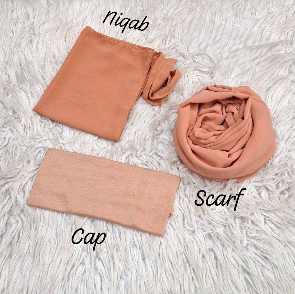 Georgette Hijab, Niqab, Cap set
