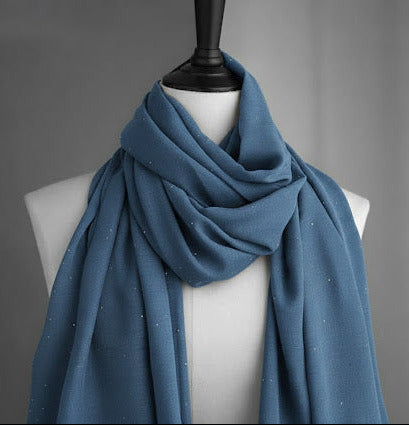 Diamond Stone Crinkle Silk Scarf